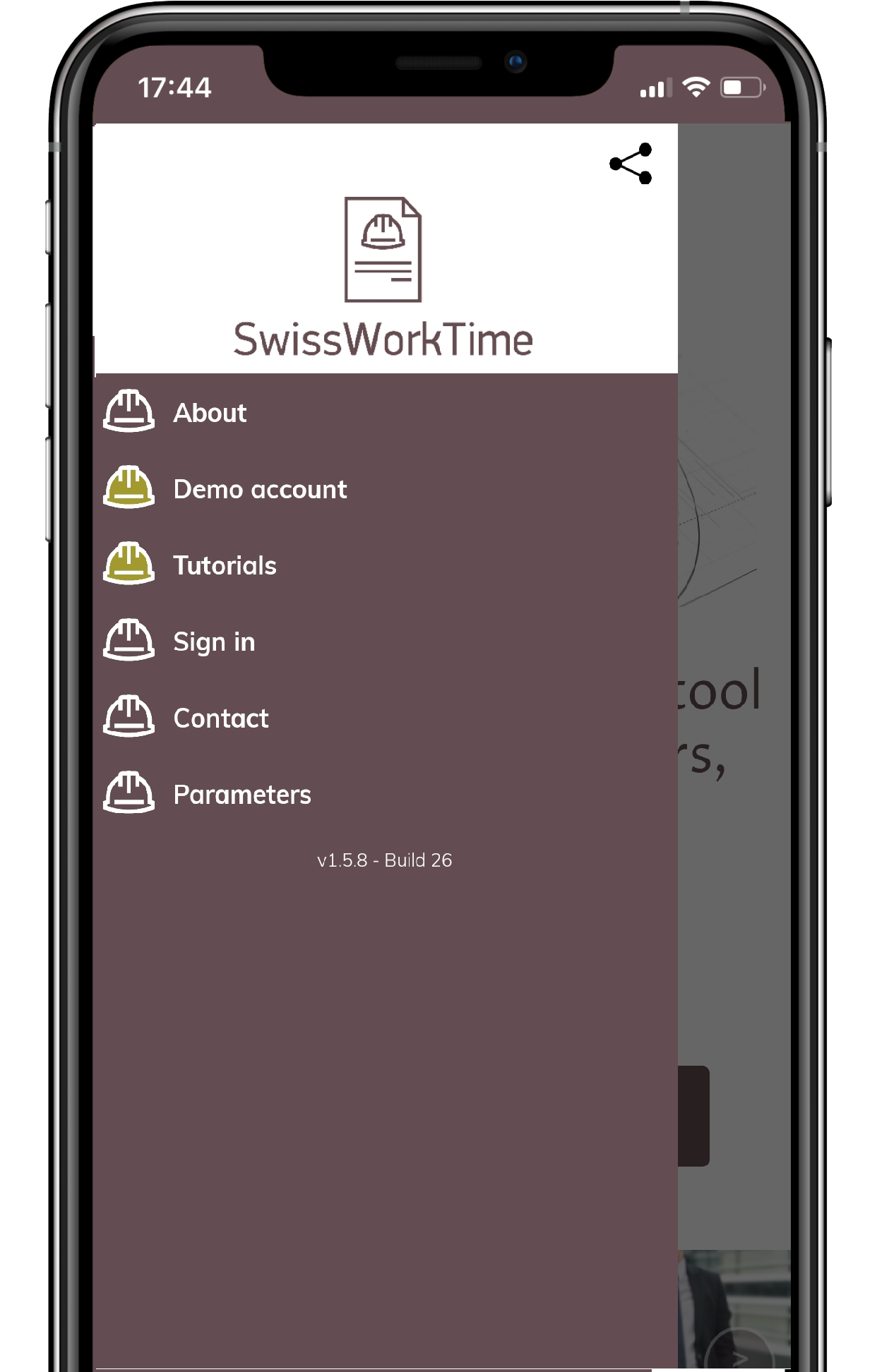 SwissWorkTime menu application