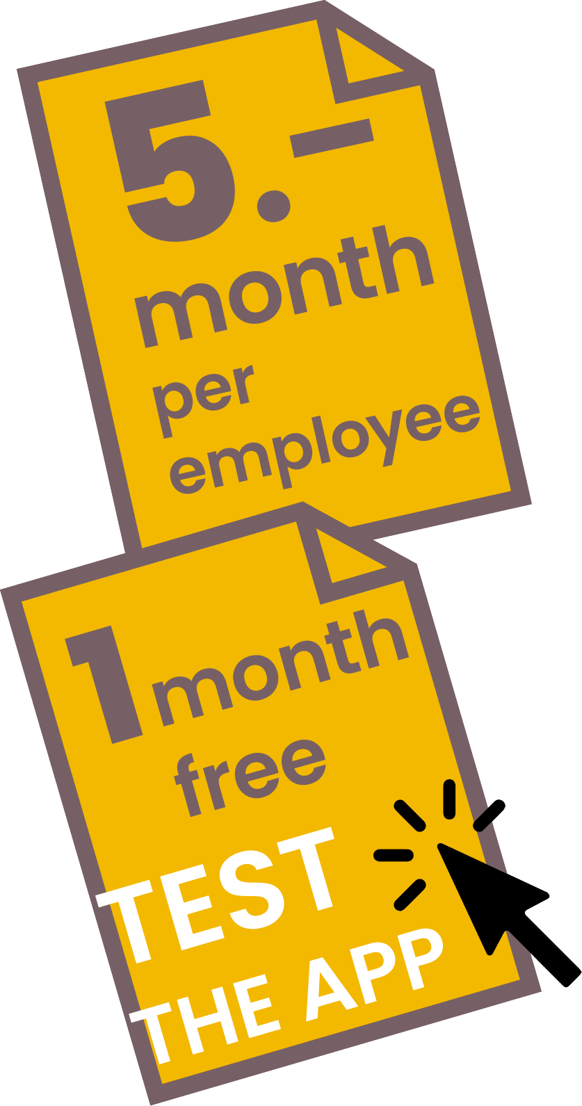 SwissWorkTime 5 Fr. per employee per month and 1 month free to try the application        