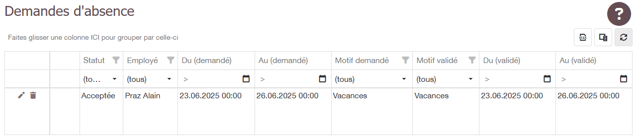 Demande congé backoffice FR