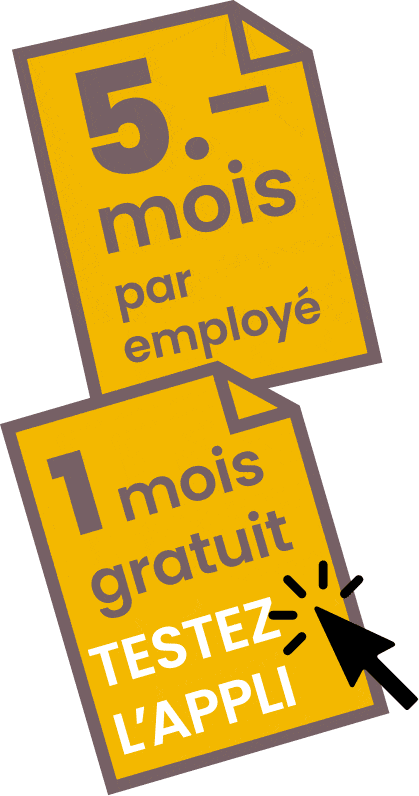 SwissWorkTime 5 Fr. per dipendente al mese e 1 mese gratis per provare l'app        